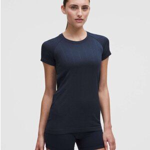 Lululemon Swiftly Pointelle Short-Sleeve Shirt *Hip Length Herringbone Dot Club